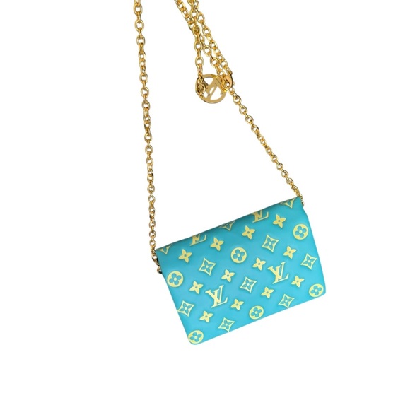 LV  Style Handbags - 🆕Louis Vuitton Style Embossed Monogram Vuittamins Pochette Coussin Menthe Jaune🆕